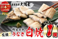 楠田の極うなぎ 白焼き 1尾(230g以上) a3-185