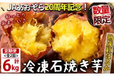 t003-028 【定期便・全2回】鹿児島県産紅はるか石焼き芋 計6kg(1kg×3袋×2ヶ月)