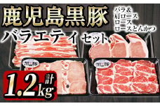 鹿児島黒豚バラエティセット＜計1.2kg＞ a6-019