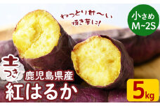 【小さめのお芋(M～2S)】鹿児島県産さつまいも 土付き 紅はるか＜計5kg＞ a0-280-s