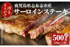 鹿児島県志布志市産横峯黒毛和牛のサーロインステーキ計500g(250g×2枚) 鹿児島県産 国産 牛肉 牛 焼き肉 希少牛 サーロイン ステーキ バーベキュー BBQ d0-030