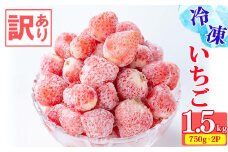【訳あり・数量限定】品種は生産者にお任せ！鹿児島県産冷凍いちご(750g×2P 計1.5kg)  いちご イチゴ 苺 ジャム スムージー 冷凍 小分け 紅ほっぺ さがほのか 真空 a0-326
