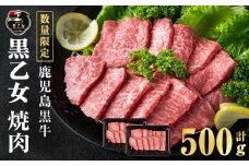 鹿児島黒牛 黒乙女 モモ焼肉 (計500g・250g×2P) 牛肉 焼肉 国産 肉 鹿児島県産 モモ肉 黒乙女 a3-234