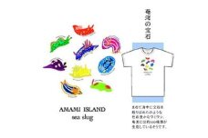＜あま美デザイン工房作奄海の宝石＞奄美イラストTシャツ【Lサイズ】　A107-002-03
