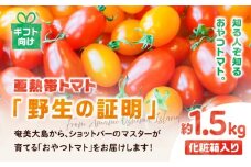 【2026年先行予約】＜化粧箱入/ギフト向け＞ 亜熱帯トマト「野生の証明」約1.5kg　A021-001