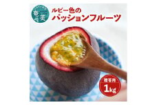 【2025年先行予約】ルビー色のトロピカルフルーツ！パッションフルーツ【贈答用】1kg　A052-005