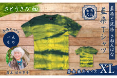 藍染Tシャツ さとうきび畑 XL　A178-004-05-04
