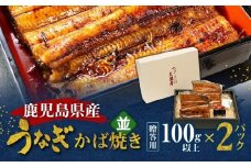 鹿児島県産！老舗うなぎ屋のうなぎのかば焼き2尾（並・100g以上×2パック）【贈答用】　A040-009-02