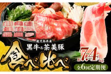 【全6回】鹿児島黒牛・茶美豚食べ比べ定期便 022-17