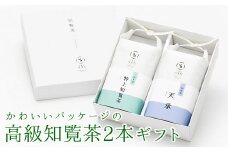 031-06 かわいいパッケージの高級知覧茶2本ギフト