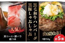 071-09 黒毛和牛ハンバーグ・黒豚しゃぶしゃぶセット