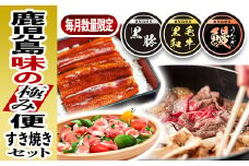 027-64 黒豚・黒毛和牛・うなぎ 鹿児島!味の極み便B