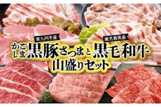080-05 かごしま黒豚と鹿児島県産黒毛和牛山盛りセット
