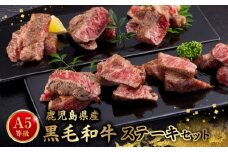 076-58 A5等級鹿児島県産黒毛和牛ステーキセット