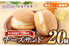isa145 ご家庭用チーズサンド(箱なし)20個 洋菓子 ブッセ チーズ バター クリーム サンド お菓子 おやつ 簡易包装 【新富大生堂】