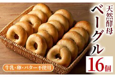 isa170 ＜予約受付中！2025年9月中に発送予定＞プレーンベーグル(16個)  天然酵母 ふるさと納税 伊佐市 特産品 パン 国産 白神こだま酵母 ヒマラヤ岩塩 焼きたて 急速冷凍 ベーグル 牛乳・卵・バター不使用 ベーグルサンド 就労支援 【工房あけぼの】