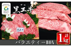 isa338 鹿児島県産黒毛和牛 伊佐黒王牛バラエティーBOX！(計1kg・カタローススライスすき焼き用＆サーロインステーキ用) ふるさと納税 伊佐市 特産品 ブランド牛 牛肉 国産 九州産 鹿児島県産 ステーキ肉 すき焼き 和牛 ギフト 肉 贈り物 プレゼント 食べ比べ 詰合せ【プラン・ビー】