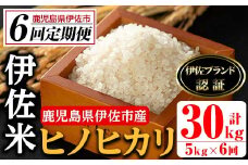 isa499 【定期便・全6回(連続)】伊佐米 ヒノヒカリ(計30kg・5kg×全6回) 鹿児島 国産 伊佐米 お米 米 こめ コメ ひのひかり 白米 精米 ごはん ご飯 定期便 新米【725】