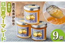 isa550 手作りはちみつ入り日向夏マーマレード(計9個・各140g)ふるさと納税 伊佐市 特産品 日向夏 加工食品 果物 フルーツ 詰め合わせ 果肉 柑橘 低糖 ハンドメイド ジャム ギフト【薩摩美食倶楽部】