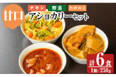 a975-A 《甘口》アショカリー6食セット(チキン2個・野菜2個・たけのこ2個)【スリランカかごしま】姶良市 レトルト レトルトカレー スパイスカレー スパイス スパイシー チキン 野菜 たけのこ 温めるだけ 簡単 常温