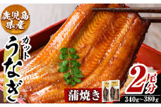 a982-B うなぎ蒲焼き・2尾分(1尾あたり170g～190g・最大合計340g以上)【うえの屋】姶良市 うなぎ 鰻 ウナギ 蒲焼き 蒲焼 かばやき カット タレ 鹿児島 国産 冷凍