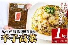 a568-A 九州産辛子高菜1kg(1kg×1パック)【九州新進】姶良市 国産 九州産 たかな 漬物 漬け物 ご飯のお供 おかず おつまみ おにぎり 常温 常温保存