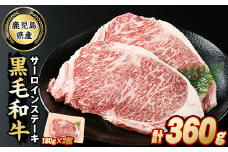 鹿児島県産 黒毛和牛サーロインステーキ(計360g・約180g×2枚)【スターゼン】starzen-6077