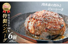 鹿児島黒牛特選ハンバーグ(計約900g・約150g×6個)国産 鹿児島 ハンバーグ 冷凍 セット 詰め合わせ 惣菜 肉 黒牛 牛肉 加工品 小分け 簡単調理 おかず【nixy中山亭】chuzan-6123