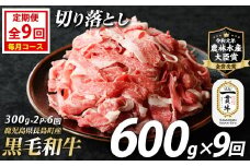 《定期便・毎月全9回》宮路ファームの黒毛和牛切り落とし(300g×2パック) 鹿児島県産 切り落とし 牛肉 すき焼き パック詰め 肉じゃが 牛丼 野菜炒め 農林水産大臣賞 肉 しゃぶしゃぶ 国産黒毛和牛 焼肉 定期便【宮路ファーム】f-miyaji-1389-09R7