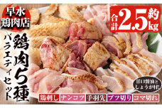 y115 ＜2025年9月発送分(9月30日迄に発送)＞鹿児島県産！自家製鶏の5種バラエティセット(約2.5kg) 国産 九州産 鳥刺し 鶏刺し 鳥さし 鶏さし とりさし 鶏肉 とり肉 手羽先 細切れ ナンコツ とり お肉 肉 刺身 おつまみ タレ 生姜 甘口醤油 醤油付き 小分け 冷凍【早水鶏肉店】