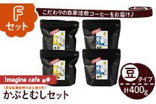 y406-F 《Fセット》Imagine cafe 有機コーヒーかぶと虫セット(豆タイプ・ジョン100g×2袋、ポール100g×2袋) 珈琲 coffee コーヒー豆 珈琲豆 有機 自家焙煎 モカ ブラジル コロンビア グアテマラ ペルー 深煎り 中深煎 ギフト 深い苦み 甘い香り おさえた酸味 甘み 【The KomaTles】