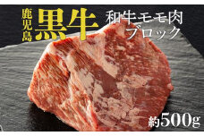鹿児島黒牛モモ肉ブロック（約500ｇ）