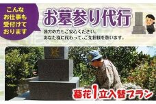 お墓参り代行サービス（墓花１立）