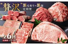 黒毛和牛・黒豚  “贅沢” 定期便 （計6回）