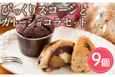 【0114102a】オレンジピール入りガトーショコラ(4個)とびっくりスコーンセット！(5個)ケーキ お菓子 スイーツ 洋菓子 焼き菓子 個包装 小分け おやつ チーズ チョコ 栗 餡子【Felice Regalo】