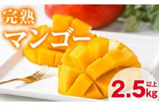 【0255911a】＜数量限定＞南国鹿児島県産の太陽の恵み！完熟マンゴー(計2.5kg以上・5-7個入り) 果物 フルーツ 果実 デザート 国産 冷蔵【東串良物産館ルピノンの里】