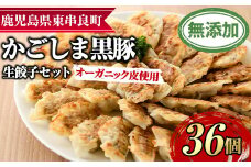 【0125107a】オーガニック皮使用！鹿児島黒豚生餃子セット(12個入×3パック・計36個)黒豚 豚肉 ぶた肉 餃子 ギョウザ ぎょうざ 惣菜【鹿児島ますや】