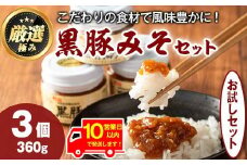 【0081316a】《10営業日以内に発送！》絶品！黒豚みそおためしセット(120g×3個) 味噌 調味料 黒豚味噌 豚味噌【村山製油】