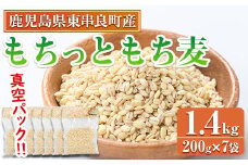 【0115915a】物産館おススメ！もちっともち麦(計1.4kg・200g×7袋) 鹿児島県産 もちむぎ もち麦 もち麦ごはん 常温 常温保存 【東串良物産館ルピノンの里】
