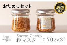 【0064211a】Soerw Cocoの粒マスタードおためしセット(70g×2セット) 調味料 からし 料理 【Food＆SpiceSoerwCoco】