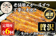 【3003712b】＜定期便・全6回(連続)＞鹿児島県産うなぎの贅沢セット(蒲焼き・白焼き・きざみ鰻など) うなぎ 高級 ウナギ 鰻 国産 たれ 鹿児島 蒲焼き 白焼き きざみ鰻 焼肝串 【うなぎ太郎】