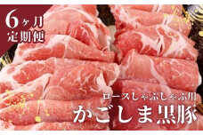 【６ヶ月定期便】TK-158 かごしま黒豚 ロースしゃぶしゃぶ用