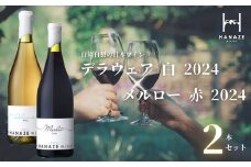 No.2130 【2本セット】花瀬ワイン デラウェア〈白〉＋メルロー〈赤〉 無濾過 2024