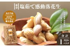【先行予約 2025年9月下旬～順次発送】 鹿児島県産 塩茹で希少落花生 300g×1パック 冷凍 | ラッカセイ ピーナッツ 国産 国産最高級品種 千葉半立 大粒 柔らかい 歯ごたえ おやつ おつまみ ギフト お中元 お歳暮 鹿児島県 南大隅町 株式会社フォレスト(AX7505)