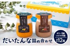 だいたんな詰め合わせ それぞれセット たんかんゼリー だいたんなショコラ 各6個 計12個 セット 果肉入り | タンカン 辺塚だいだい スイーツ フルーツ ゼリー 手作り おしゃれ 限定スイーツ ジューシー 冷凍 産地直送 オリジナル ギフトボックス プレゼント 鹿児島県 南大隅町 31℃LINE花子 SH-706