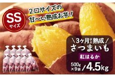 【先行予約・2026年１月～発送】熟成さつまいも「紅はるか」4.5kg ( 500g × 9袋 ) SSサイズ｜ 鹿児島県産 さつまいも 感動 熟成 芋 紅はるか 新鮮 産地直送 先行予約 SS（AX72302）