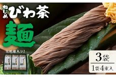 九州産 ねじめびわ茶麺 4束入3袋 セット | 麺 めん 乾麺 和風 洋風 中華風 びわ茶 ラー麦 コシ のどごし 温麺 冷麺 鹿児島県 南大隅町 十津川農場 E7518