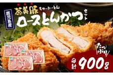 鹿児島県産 茶美豚 ロース セット とんかつ・トンテキ用 (300ｇ×3Ｐ) 計900g｜国産 豚肉 ぶた肉 精肉 茶美豚 ブランド肉 ロース 豚カツ トンテキ 冷凍 鹿児島県 南大隅町 JA-3