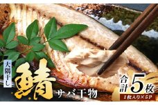 鹿児島県産 干物 サバ (半身分1枚入り)×5パック 開き 大隅干し 冷凍 | 国産 鯖 ごまさば ひもの 海鮮 天然鮮魚 新鮮 瞬間冷凍 産地直送 加工品 朝ご飯 おかず グルメ 鹿児島県 南大隅町 ピットスリー　PT-5