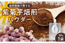 紫色菊芋焙煎パウダー （30g×1袋）SK-8｜ コーヒー 菊芋 パウダー ノンカフェイン 野菜茶 きくいも お茶 焙煎 ギフト グルメ お取り寄せ 鹿児島県 南大隅町 島子農園
